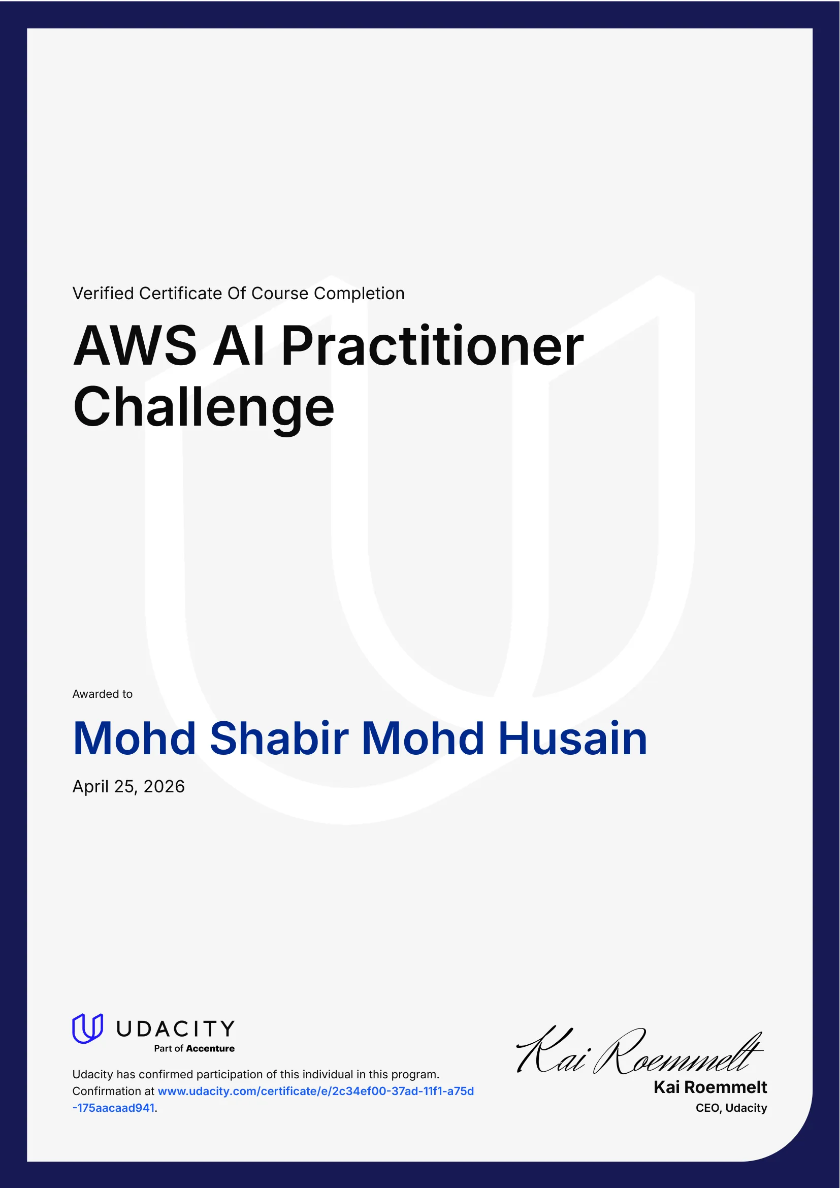 AWS AI/ML Certificate